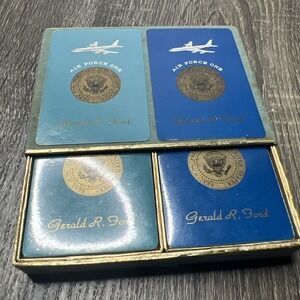 Gerald R Ford Presidential Seal Air Force One VIP Double Deck Playing Cards Rare